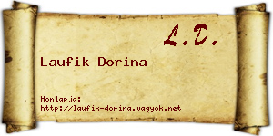 Laufik Dorina névjegykártya